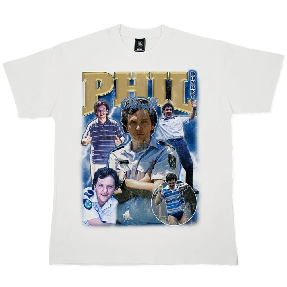 Uncle Reco Off-White Phil Olivetti Vintage T-shirt. Size L